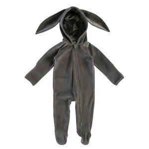 6-9m Velveteen Bunny Onesie Footie Baby Costume Kate Quinn 9 Month Zipper Ears